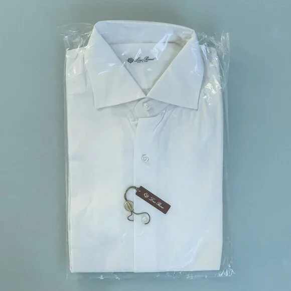 LORO PIANA Men's White Dress Shirt 15.75/40 NWT - Picture 1 of 12